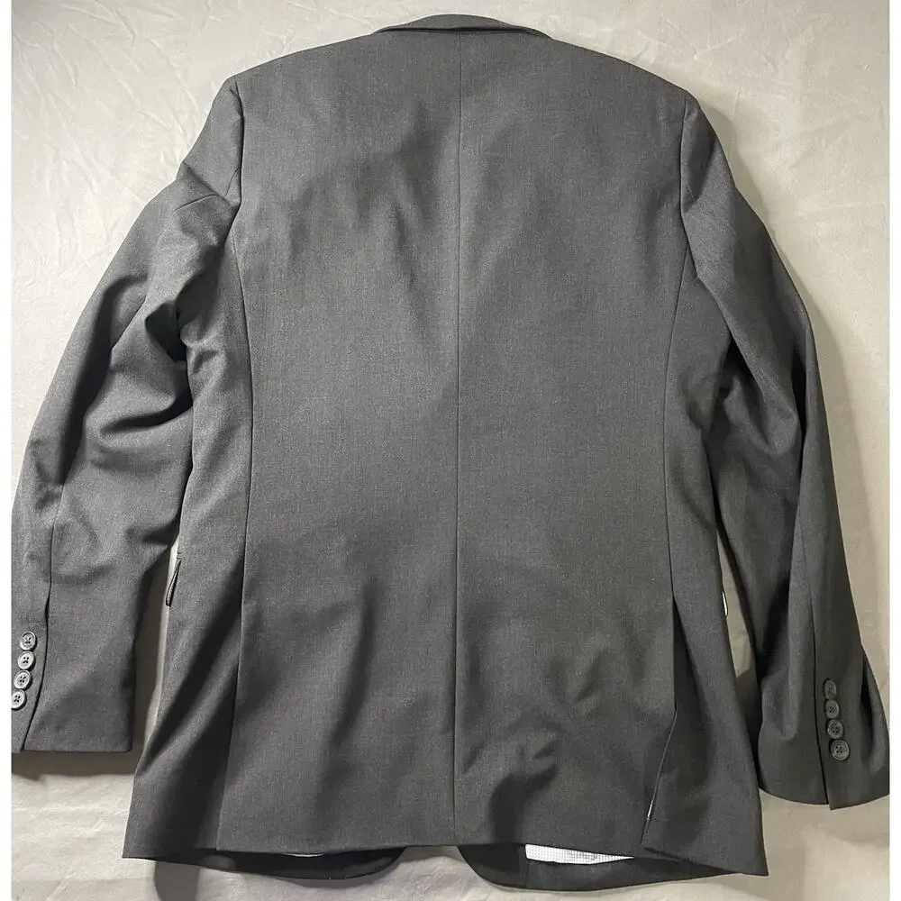 Egara Gray Skinny Fit Stretch Blazer Jacket Men’s 40L Excellent Condition